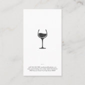 Vin et coupe et Carte de visite d'ardoise (Dos)