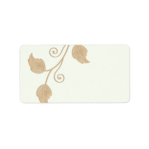 Vin et Feuille Mariage Blank Étiquette de adresse