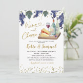 Vin et fromage Couples Douche Invitation (Debout devant)