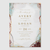 Vin Ethérée Abstrait Faire-part de mariage magnéti (Devant)