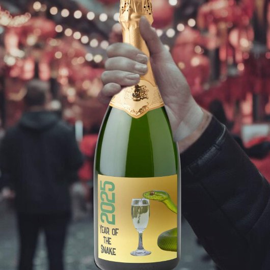 Vin étiquette Année du serpent 2025 Chinois Nouvea