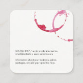 Vin Étiquette élégant (Dos)