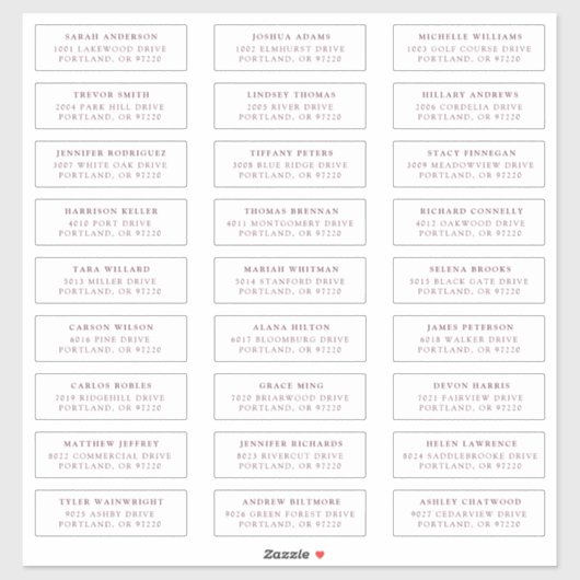 Vin | Étiquettes de adresse individuels (Feuille)