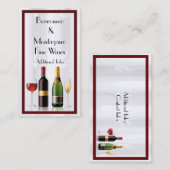 Vin fin Carte de visite blanc 2 (Devant / Derrière)