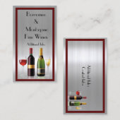 Vin fin Carte de visite en argent 2 (Devant / Derrière)