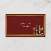 Vin fin Carte de visite rouge 2 (Dos)