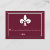Vin Fleur de Lis Mariage Cartes de Place (Devant)