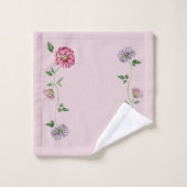 Vin floral rose et violet (Gant de toilette)