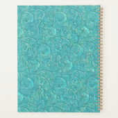 Vin Floral Turquoise Embossé De Luxe Personnalisé (Dos)