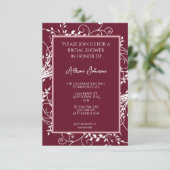 Vin Flourissant Nuptiale Douche Invitation (Debout devant)