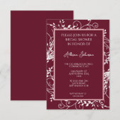 Vin Flourissant Nuptiale Douche Invitation (Devant / Derrière)