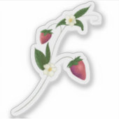 Vin fraise avec sticker fleurs (Devant)