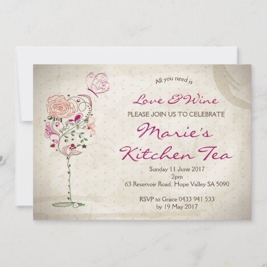 Vin & Fromage Invitation Anniversaire (Devant)