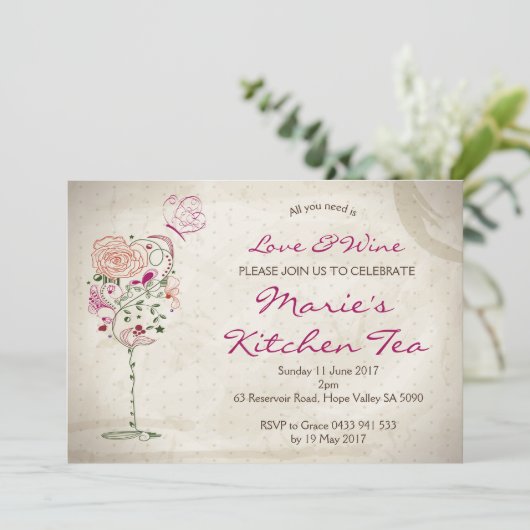 Vin & Fromage Invitation Anniversaire (Debout devant)