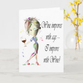 Vin humoristique dire carte de voeux (Fleur jaune)