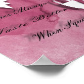 Vin Humour violet blanc Art Imprimer Poster (Coin)