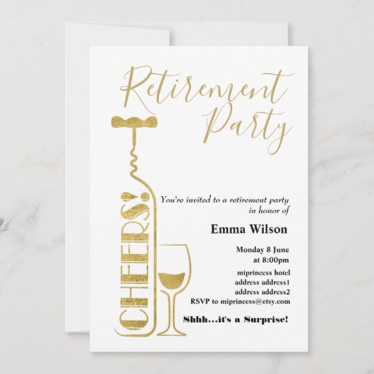 vin, invitation à la retraite (Devant)