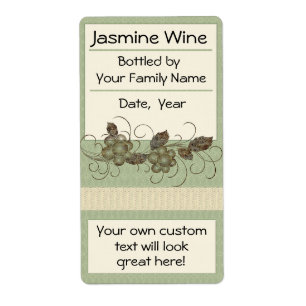 Vin Jasmine Vins Étiquettes Bordeaux, Vin Glace