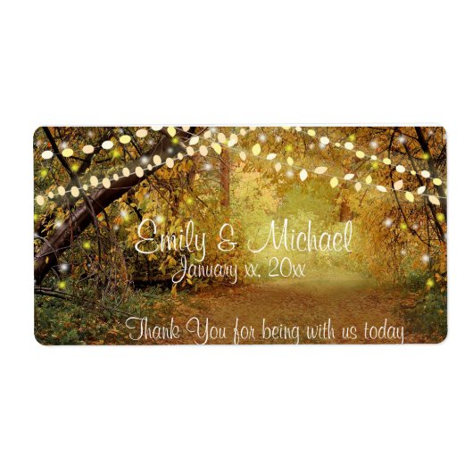 Vin mariage / Eau Étiquettes (Devant)