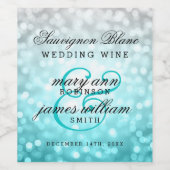 Vin mariage Étiquette Plage Ombre Parties scintill (Étiquettes simples)