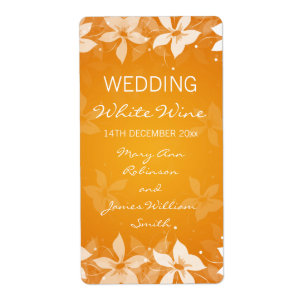 Vin Mariage Floral Étiquette Fleurs exotiques Oran