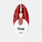 Vin Mariage Gown Bridesmaid Ornement de Noël (Avant gauche)