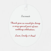 Vin Mariage Gown Bridesmaid Ornement de Noël (Verso)