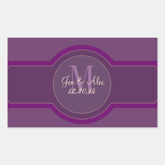 Vin Mariage Plum violet Étiquettes (Devant)