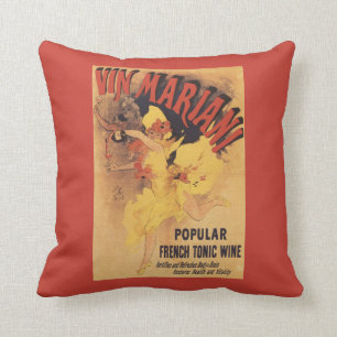 Vin Mariani Dancing Girl Pesting Wine Kussen