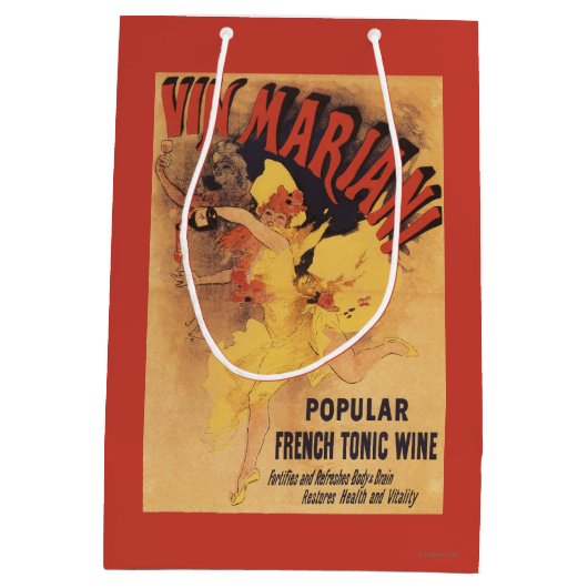 Vin Mariani Dancing Girl Pesting Wine Medium Cadeauzakje (Achterkant)