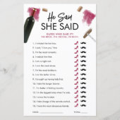 Vin Moderne – Carte de jeu « Il a dit, elle a dit  (Devant)