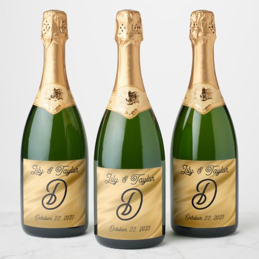 Vin monogramme, Champagne, tout Étiquette de boiss (Bouteilles)