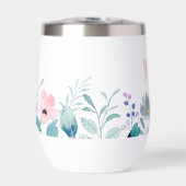 Vin monogramme floral d'aquarelle (Avant)