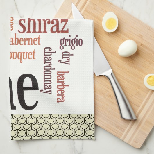 Vin Mot Cloud Design Cuisine Serviette (Quart Plié)