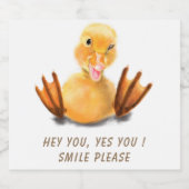 Vin mousseux ou vin Étiquette Jouer Canard - (Étiquettes simples)