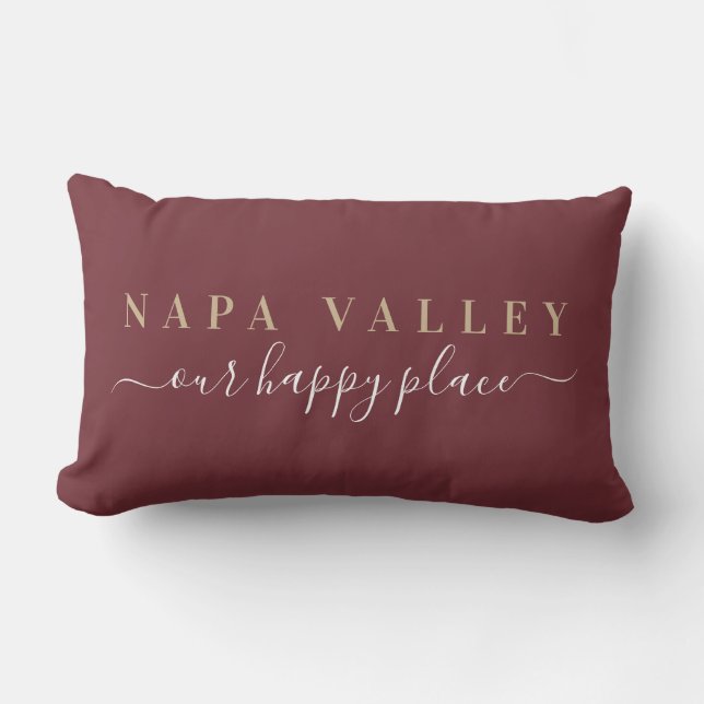 Vin Napa Valley Happy Place Lumbar Coussin (Recto)
