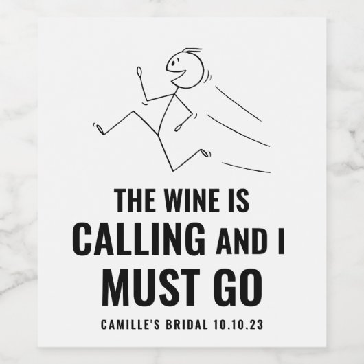 Vin noir branché et amusant est appelé Étiquette d (Étiquettes simples)