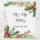 Vin ou étincelle Bouteille de vin étiquette mariag (Étiquettes simples)