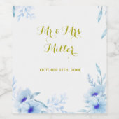 Vin ou étincelle Bouteille de vin étiquette mariag (Étiquettes simples)