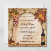 Vin ou vignoble rustique Faire-part de mariage à t (Devant)