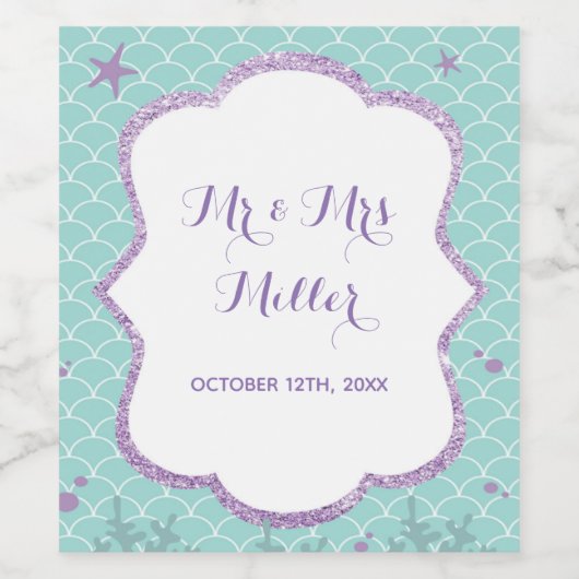 Vin ou vin mousseux Bouteille de vin étiquette sou (Étiquettes simples)