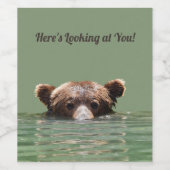 Vin (ou vin mousseux) Étiquette à bouteille avec g (Étiquettes simples)