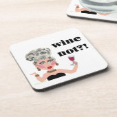 Vin pas ? dessous de verre de la femme de vin (Côté gauche)