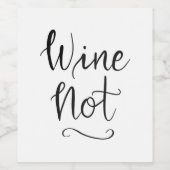 Vin pas vin Étiquette (Étiquettes simples)