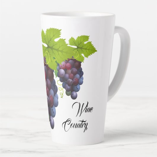 Vin Pays Latte Mug (Angle droit)