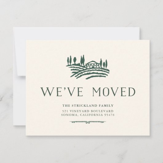 Vin Pays Moving Faire-part (Devant)