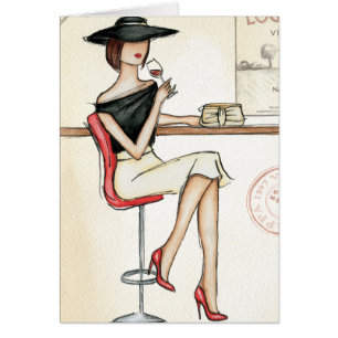Vin potable de femme à la mode