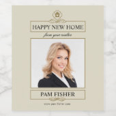 Vin Realtor Étiquette de fermeture cadeau (Étiquettes simples)