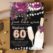 Vin rose Luxe 60e anniversaire Invitation