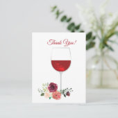 vin rouge, carte de remerciement (Debout devant)